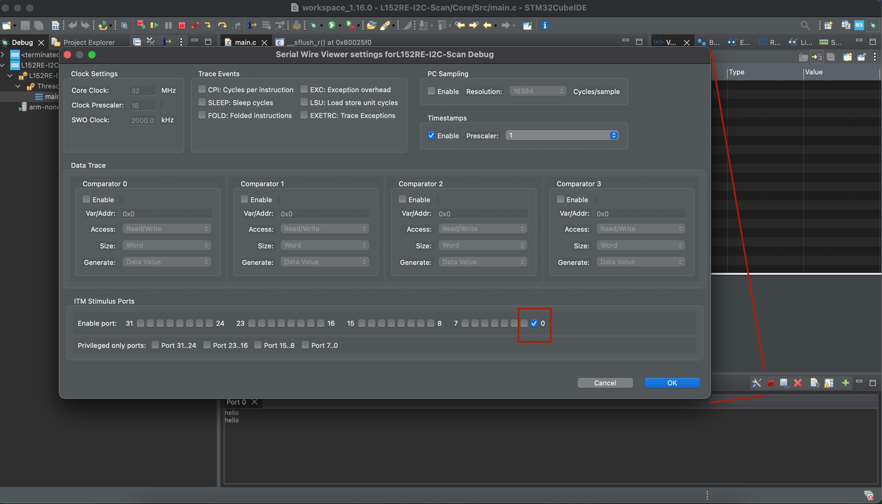 STM32 CubeIDE SWV Settings