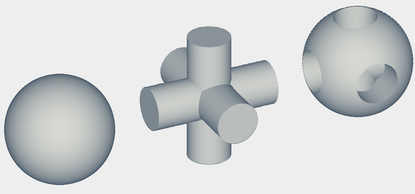 CSG Boolean example in Antimony