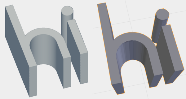 Antimony STL export with sharp crease feature detection