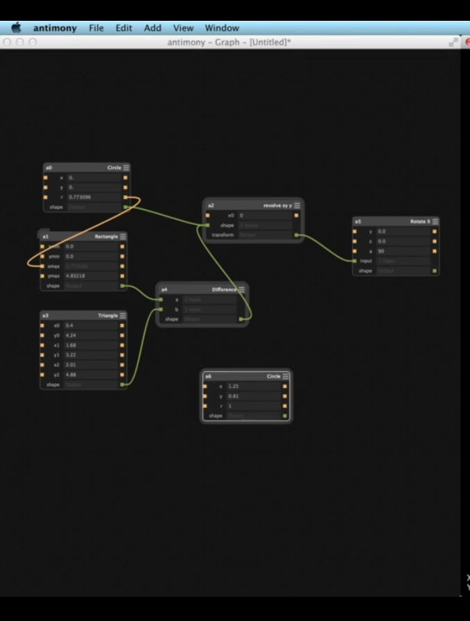 Antimony interface preview