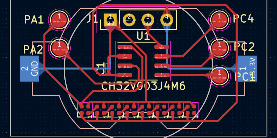 Controlling WS2812B RGB LEDs with a WCH CH32V003 Microcontroller